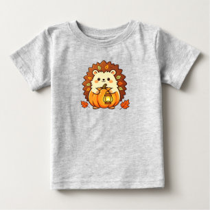 Camiseta Para Bebê ouriço fofo de outono