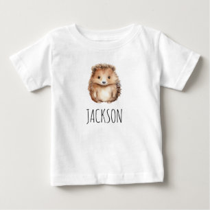 Camiseta Para Bebê ouriço Fofo! Personalização neutra em relação ao g