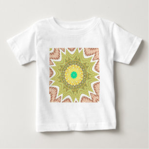 Camiseta Para Bebê Ouro Amarelo - Padrão tribal africano