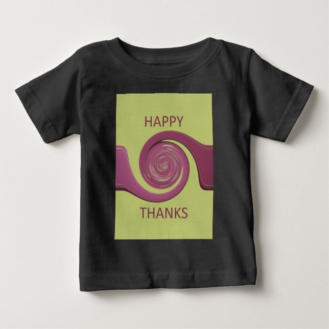 Camiseta Para Bebê Ouro de Ação de Graças Feliz design.png (Frente)