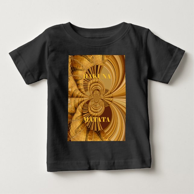 Camiseta Para Bebê Ouro Giraffe Art (Frente)