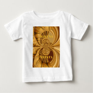 Camiseta Para Bebê Ouro Giraffe Art