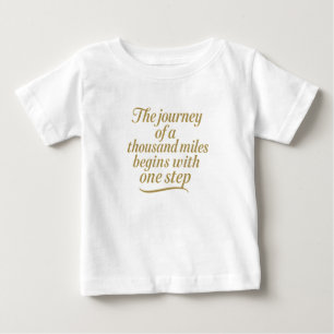 Camiseta Para Bebê Ouro para frente