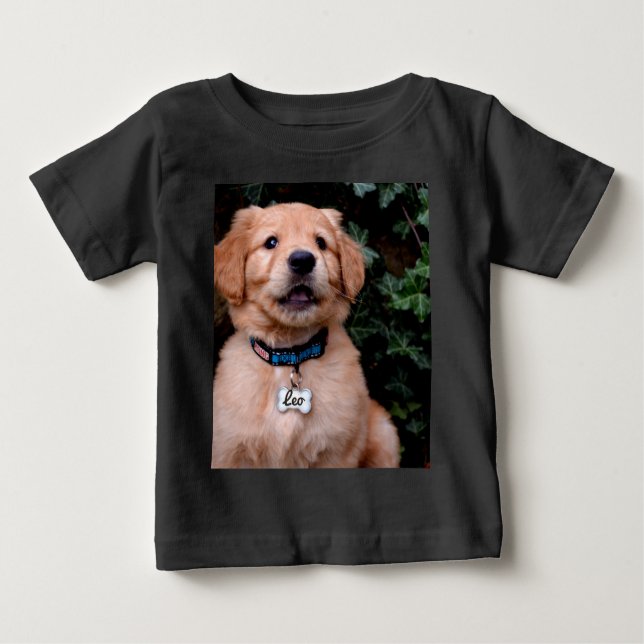 Camiseta Para Bebê Ouro Retriever Puppy (Frente)
