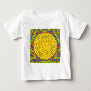 Camiseta Para Bebê Ouro Vermelho Azul Verde Egípcio Real.