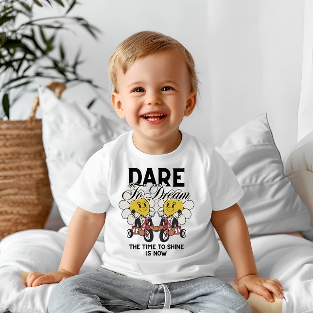 Camiseta Para Bebê Ouse sonhar (Criador carregado)