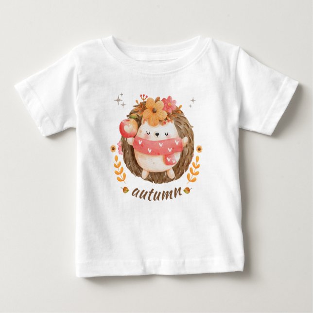 Camiseta Para Bebê outono (Frente)