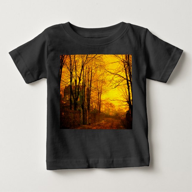 Camiseta Para Bebê Outubro depois John Atkinson Grimshaw (Frente)