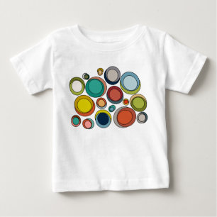 Camiseta Para Bebê Ovais Modernos do Século médio