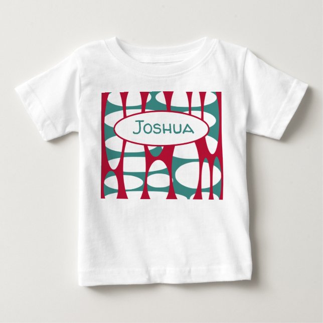 Camiseta Para Bebê Ovalas em camadas (Frente)