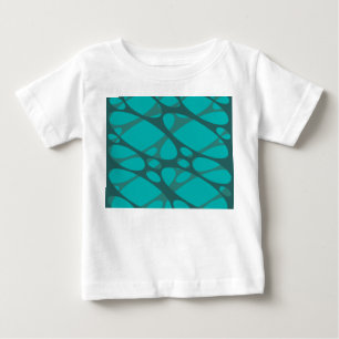 Camiseta Para Bebê Ovalas em camadas de teal