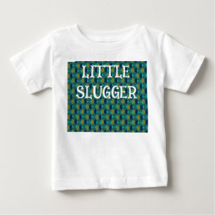Camiseta Para Bebê Ovalas retrorreflectoras e semicírculos turquesas