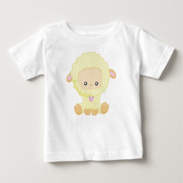Camiseta Para Bebê Ovelha Bela, Ovelha Pequena, Ovelha Bebê, Ovelha A (Frente)