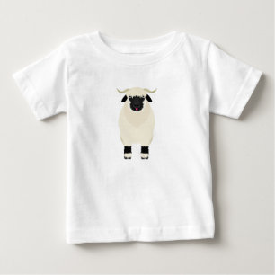 Camiseta Para Bebê Ovelha Nose Negra