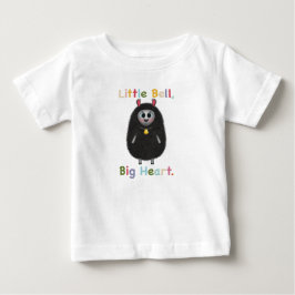 Camiseta Para Bebê Ovelha Preta Fofa com Campainha – Pequeno Sino Gra
