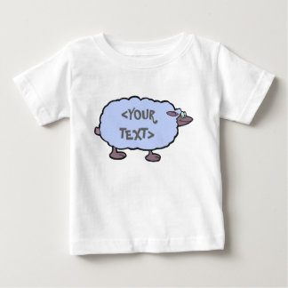 Camiseta Para Bebê Ovinos Azuis,<YOUR TEXT>