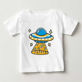 Camiseta Para Bebê OVNI (Whimsical Colortion Space)
