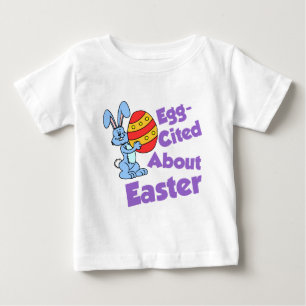 Camiseta Para Bebê Ovo Citado Sobre Páscoa