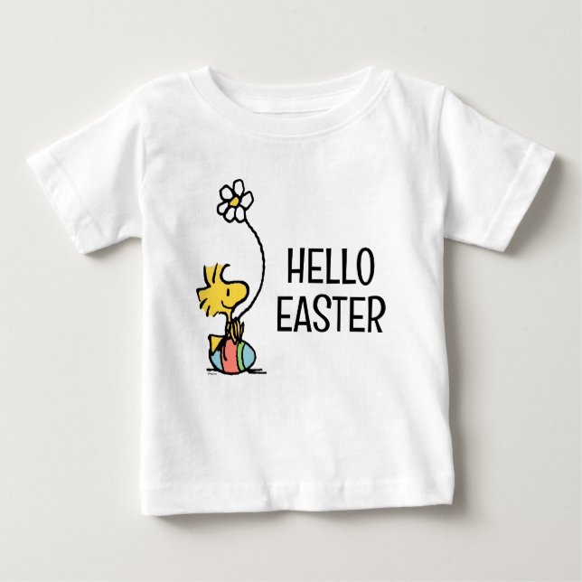 Camiseta Para Bebê Ovo De Páscoa De Madeira (Frente)