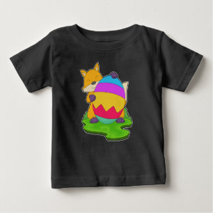 Camiseta Para Bebê Ovo de Páscoa de Páscoa Raposa