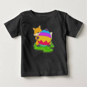 Camiseta Para Bebê Ovo de Páscoa de Raposa