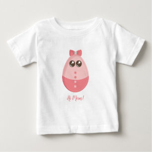 Camiseta Para Bebê Ovo Engraçado Olá Papai