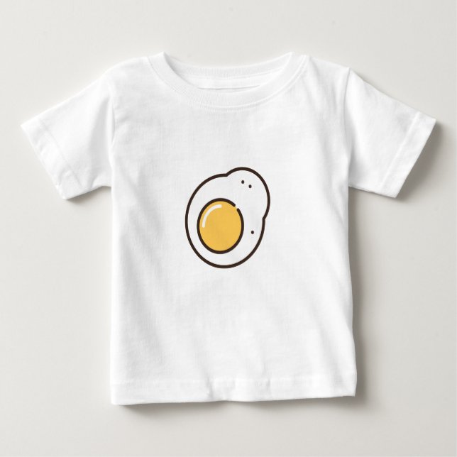 Camiseta Para Bebê ovo frito (Frente)