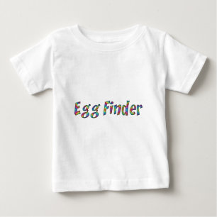 Camiseta Para Bebê Ovo-Localizador Tipografia Felz pascoa Ovo Caça F