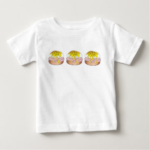 Camiseta Para Bebê Ovos Benedict Café da Manhã Comida Foodie Ham