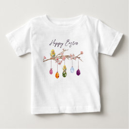 Camiseta Para Bebê Ovos de Páscoa no Felz pascoa da Ramificação de Fl
