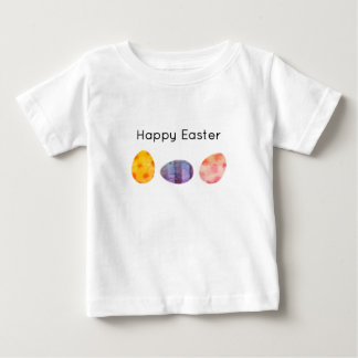 Camiseta Para Bebê Ovos de Páscoa Pastéis Divertidos Feliz Páscoa