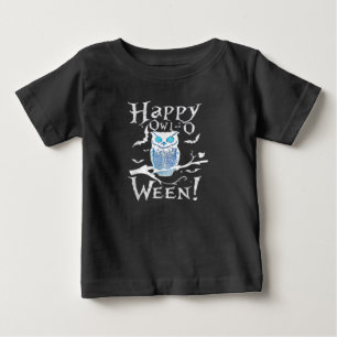 Camiseta Para Bebê Owl Lovers Feliz Coruja Engraçada Costume de Hal