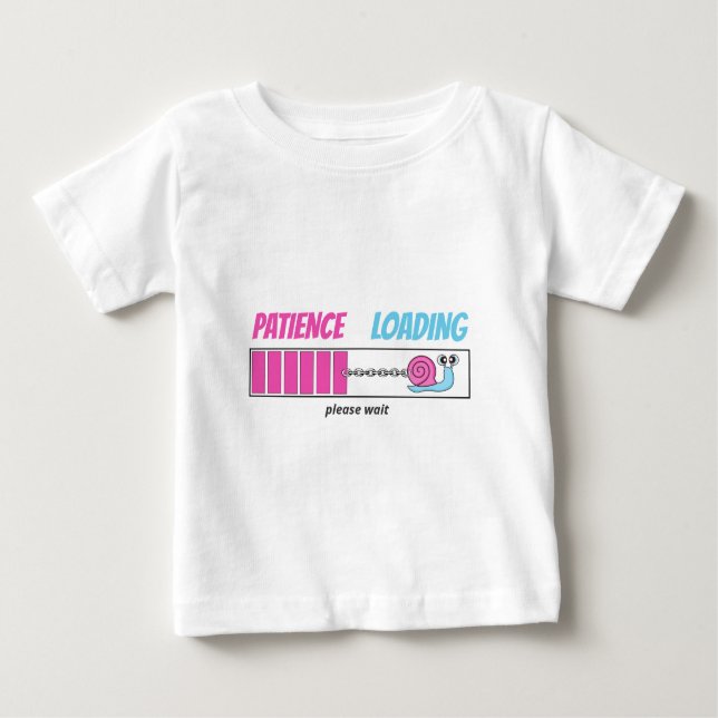 Camiseta Para Bebê Paciência Carregando Caracol Engraçado Personaliza (Frente)