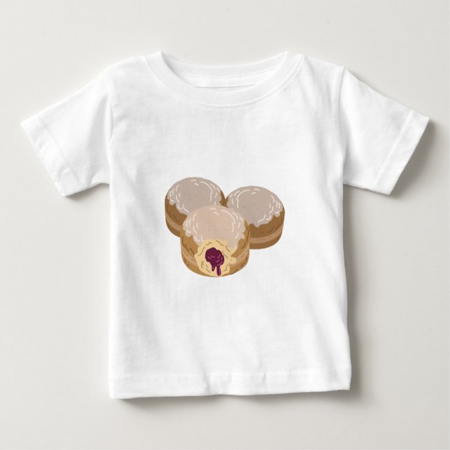 Camiseta Para Bebê Paczki polonês (Frente)