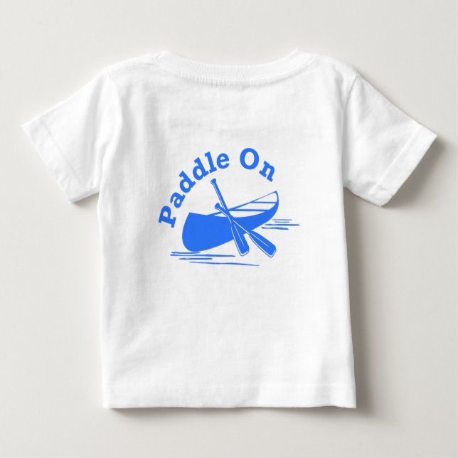 Camiseta Para Bebê Paddle Na Design - Baby Fine Jersey T Shirt (Verso)