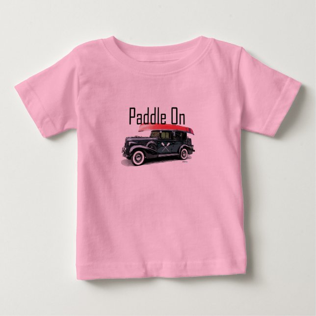 Camiseta Para Bebê Paddle No Classic Car Design - Baby Fine Jersey T- (Frente)