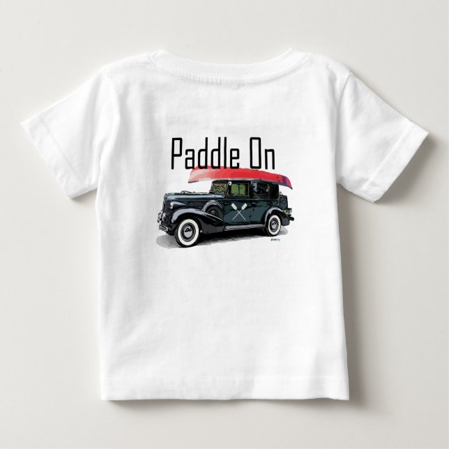 Camiseta Para Bebê Paddle No Classic Car Design - Baby Fine Jersey T- (Verso)