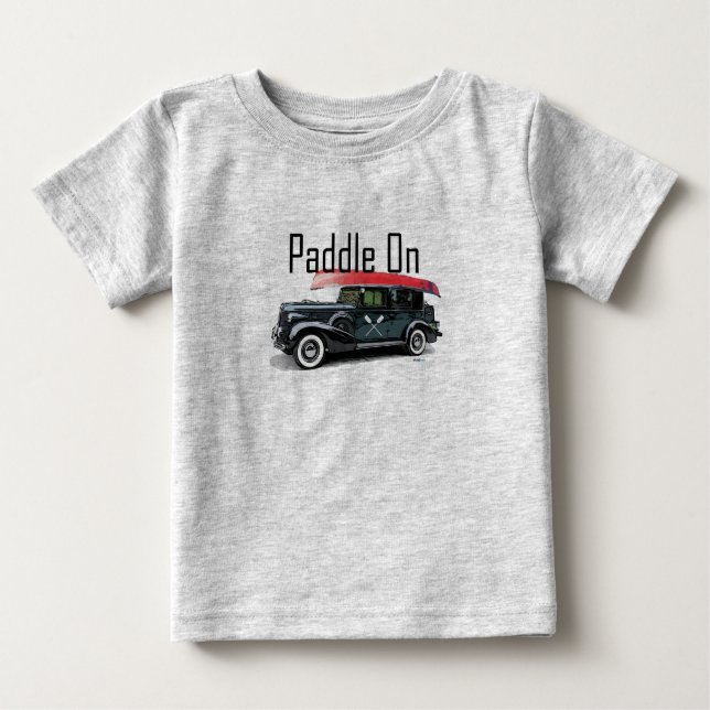 Camiseta Para Bebê Paddle No Classic Car Design - Baby Fine Jersey T- (Frente)