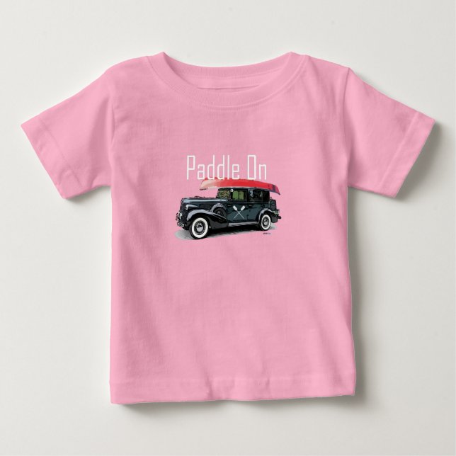 Camiseta Para Bebê Paddle No Classic Car Design - Baby Fine Jersey T- (Frente)
