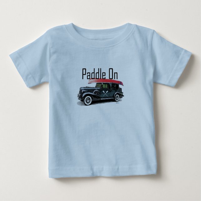 Camiseta Para Bebê Paddle No Classic Car Design - Baby Fine Jersey T- (Frente)