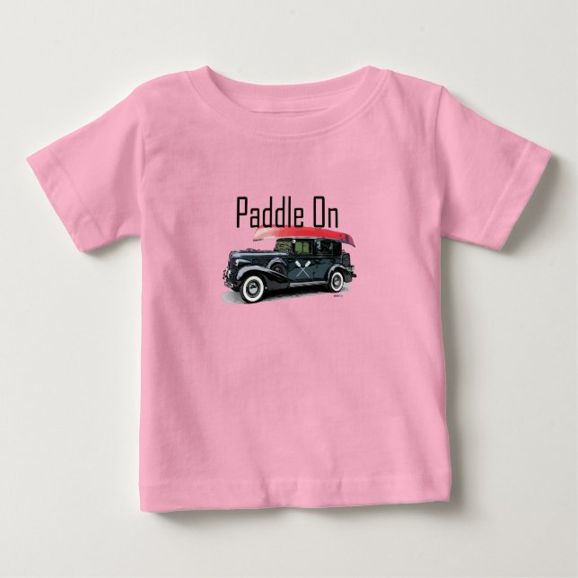 Camiseta Para Bebê Paddle On Classic CarDesign - Baby Fine Jersey T-S (Frente)