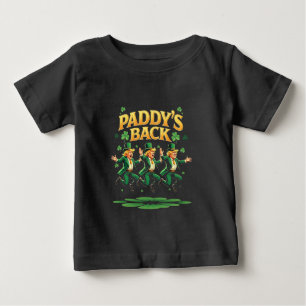 Camiseta Para Bebê Paddy's Back Funny Trump Rua Patrick Day Leopard