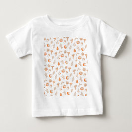 Camiseta Para Bebê Padrão Aconchegante de Outono