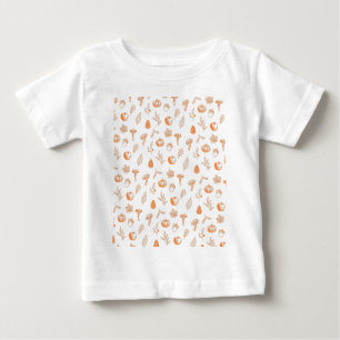 Camiseta Para Bebê Padrão Aconchegante de Outono
