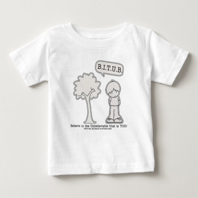 Camiseta Para Bebê Padrão BITUB (Acredite no Inacreditável) (Frente)
