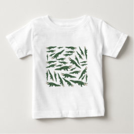 Camiseta Para Bebê Padrão Crocodilo de Alligador Cuto