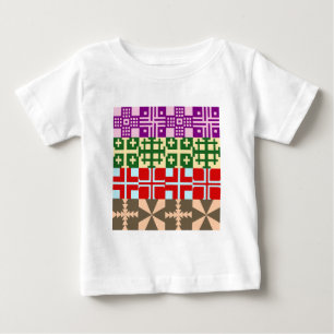 Camiseta Para Bebê Padrão Cruzado Cristão 1