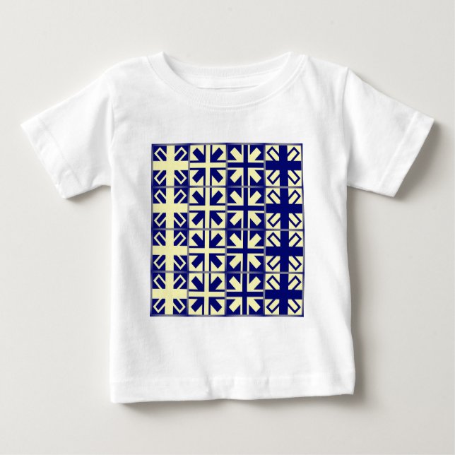 Camiseta Para Bebê Padrão Cruzado Cristão 2 (Frente)