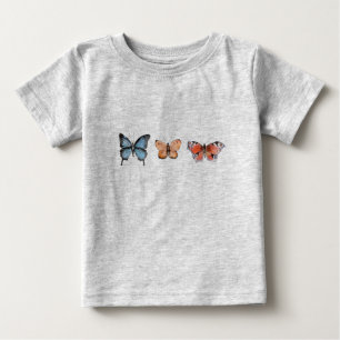 Camiseta Para Bebê Padrão da borboleta
