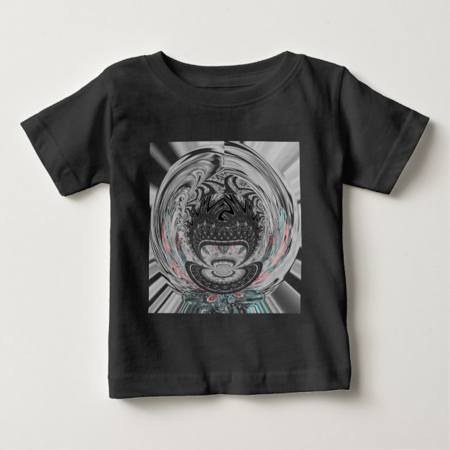Camiseta Para Bebê Padrão da flora urbana moderna (Frente)